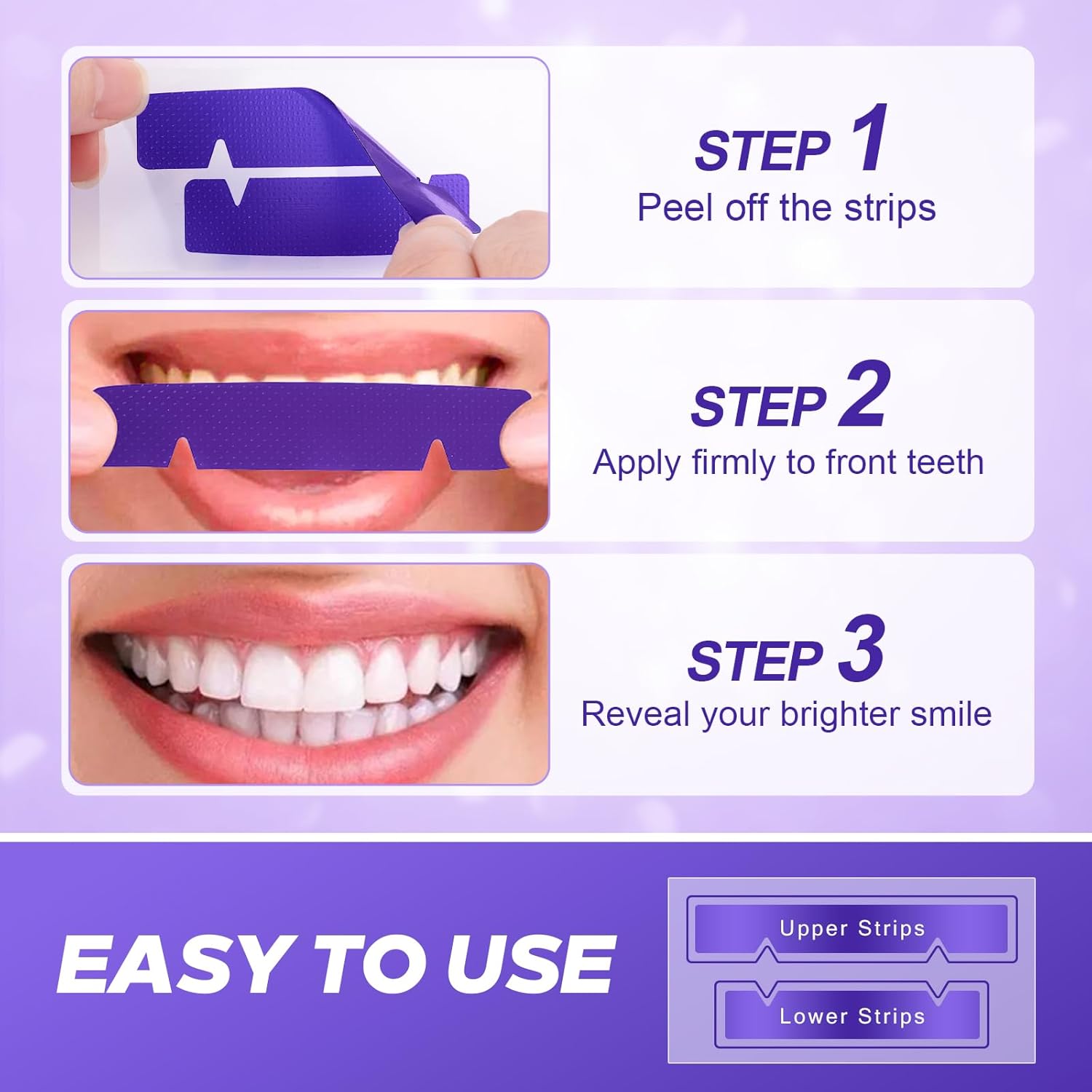 Whiten Teeth in Just 14 Days 🔥 | Safe Whitening Strips for Coffee & Wine Stains | No Sensitivity Formula (28 Strips)
