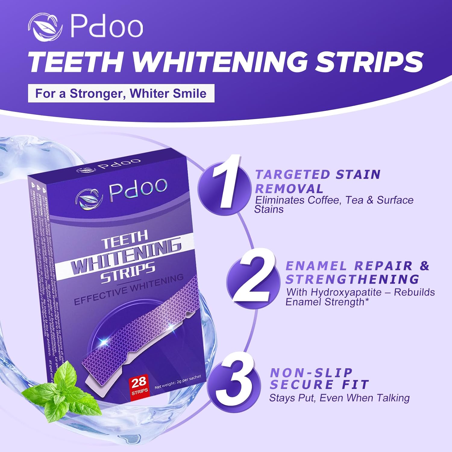 Whiten Teeth in Just 14 Days 🔥 | Safe Whitening Strips for Coffee & Wine Stains | No Sensitivity Formula (28 Strips)