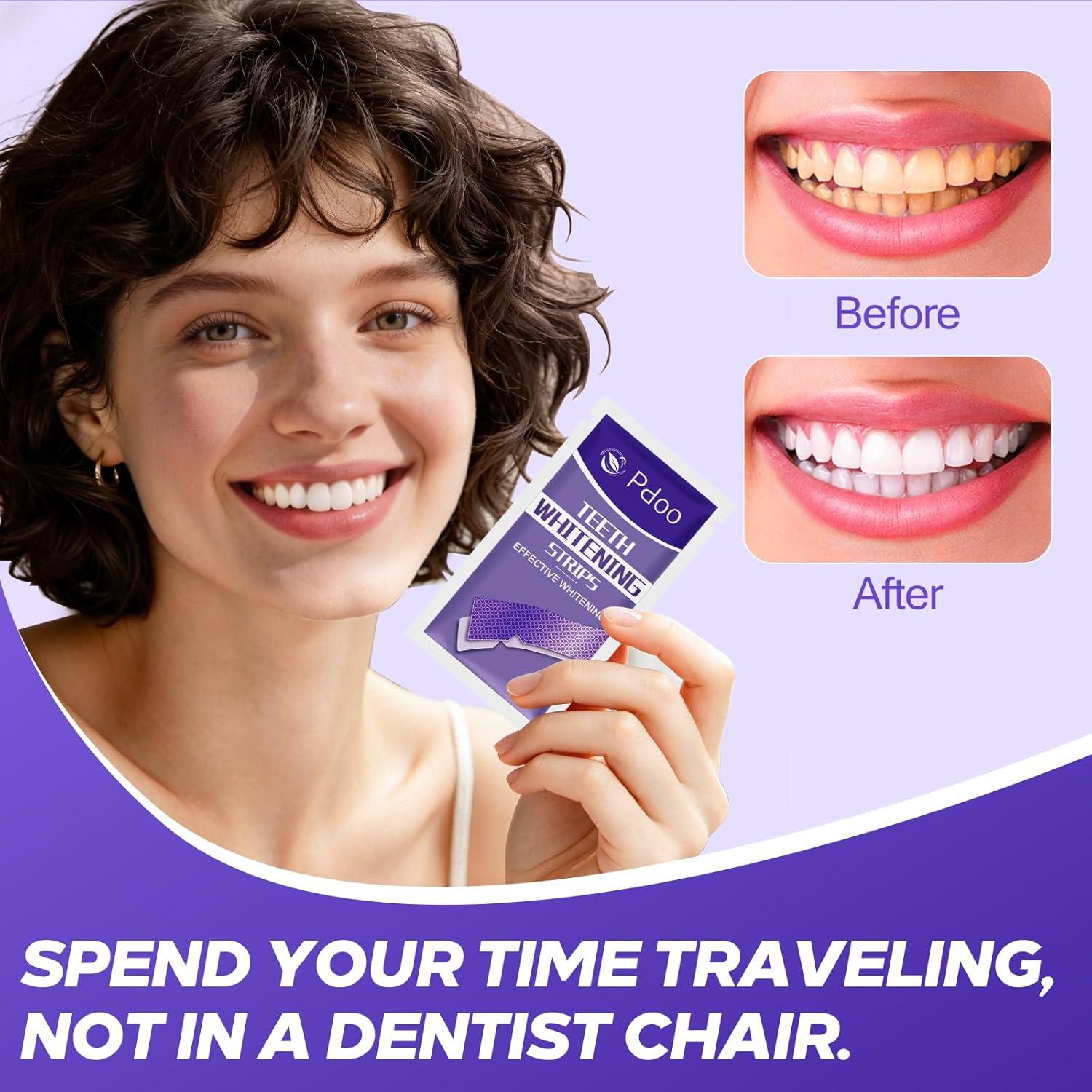 Whiten Teeth in Just 14 Days 🔥 | Safe Whitening Strips for Coffee & Wine Stains | No Sensitivity Formula (28 Strips)