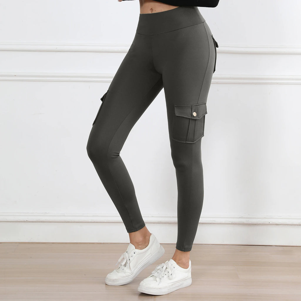 Women'S High-Waisted Pockets Gym Leggings – Stylish and Comfortable Stretch Fitness Pants for Outdoor and Athletic Activities